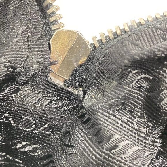 Auth PRADA triangle logo plate Bag Hand Bag Nylon Black - Picture 5 of 16